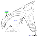 Крыло переднее левое range rover sport 2005 - 2009