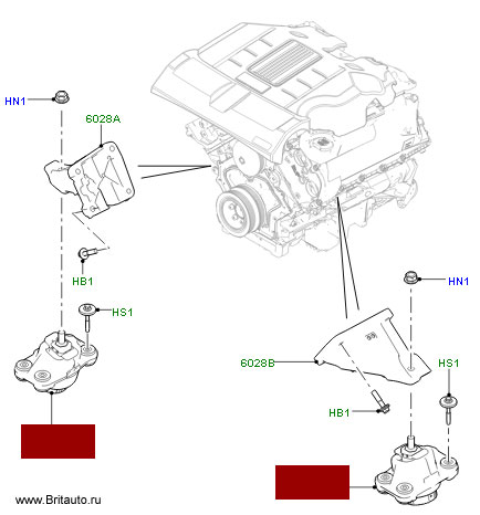 Подушка - опора ДВС Land Rover Defender 2020 - 2025 на 4,4Л Дизель, Range Rover 2014 - 2021 и Range Rover Sport 2014 - 2022 на 3,0Л - 5,0Л Бензин. Оригинал Land Rover, в оригинальной упаковке.