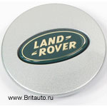Колпачок колесного диска lr freelander, цвет: sparkle silver, логотип зелено-золотистый
