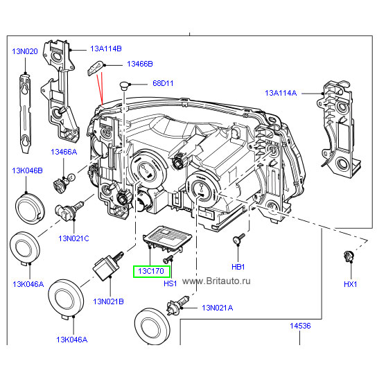 Балласт, модуль розжига передней фары lr discovery 4, range rover sport 2010 - 2013, и range rover 2013 all new