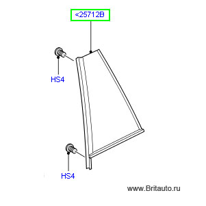 Стекло задней правой двери заднее, инфракрасное OPTICOOL, на Range Rover Sport 2010 - 2013