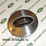 Колпачок литого диска (серебряный полированый / черный), эмблема land rover