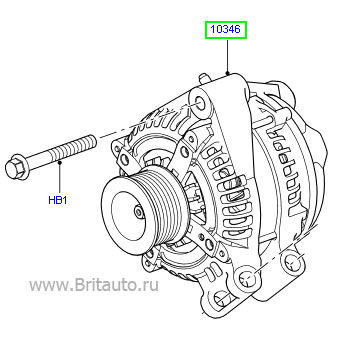 Генератор Range Rover Vogue 2010 - 2012 3,6Л Дизель