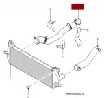 Шланг от интеркулера к турбине Land Rover Defender