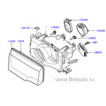 Фара левая, ксенон, range rover 2002 - 2009