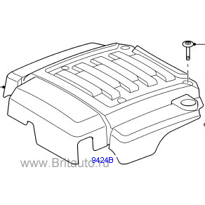 Облицовка (крышка) двигателя бензин, range rover 2002 - 2012