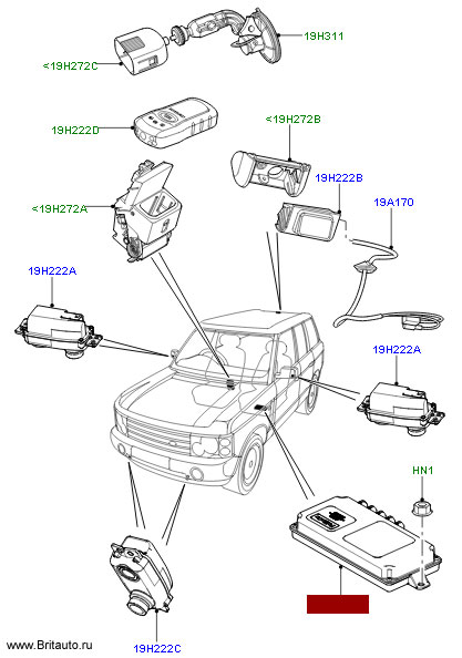 Модуль управления камерами Range Rover 2002 - 2012 и Range Rover Sport 2005 - 2013