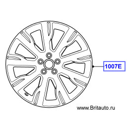 Колесный диск R19 на Land Rover Discovery Sport, Цвет: Buttress Shadow Chrome (внутренние шлицы - затененный хром)