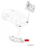 Картридж левый жестового управления, без рук, дверью багажного отделения Range Rover Sport 2014 - 2017