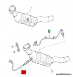 Датчик кислорода в выхлопной системе Jagear, подогреваемый, верхний.