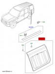 Стекло заднее правое, без антенны, неопускное, Land Rover Discovery 4, Optikool, без ТВ-приемника 