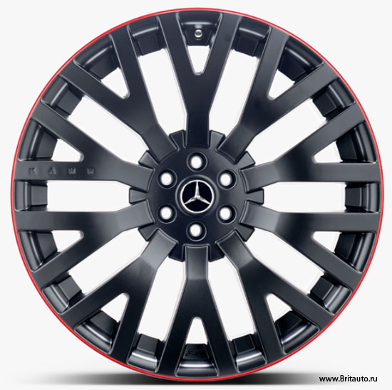 Колесный диск кованый r22 kahn rs mercedes x-class, цвет: satin black / diamond (черный матовый / полированный).