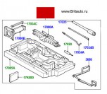 Набор инструментов на инструментальной панели багажника Land Rover Dicovery 4