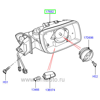 Зеркало заднего вида левое, с камерой обеспечения видимости, на range rover sport 2010 - 2013 и lr discovery 4, с функцией запоминания, с электроприводом складывания, с подсветкой входа.