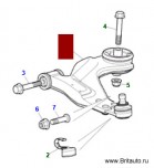 Рычаг передней подвески левый нижний Jaguar X-Type