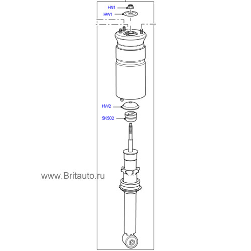 Передний амортизатор discovery 4, комплектный узел