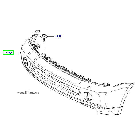 Бампер передний Range Rover Sport 2005 - 2009