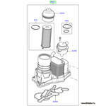 Масляный радиатор охладитель Range Rover 2002 - 2012 и Range Rover Sport 2005 - 2013, на 3,6Л Дизель,в сборе с фильтром, прокладками, крышкой, маслоотделителем, уплотнениями