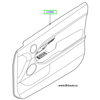 Обшивка передней двери левой Range Rover Evoque