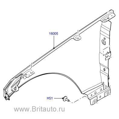 Переднее крыло левое на range rover 2013 all new