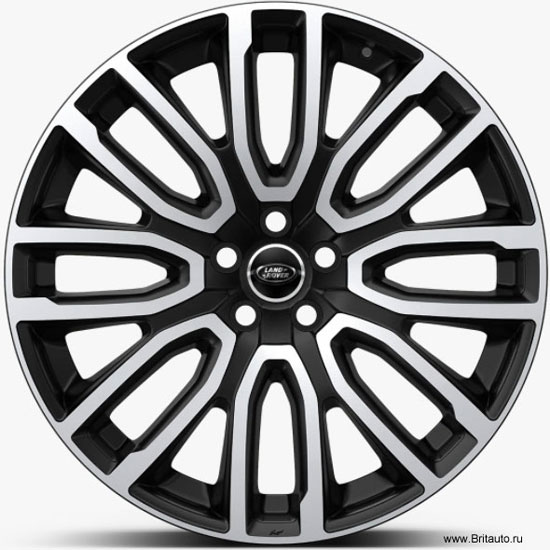 Колесный диск литой R23 Kahn Pace Car Land Rover Defender New 2020 - 2022, Range Rover 2013 - 2022, Range Rover Sport 2014 - 2022, цвет: Diamond Cut on Satin Black (черный полуглянцевый с полированными шлицами).