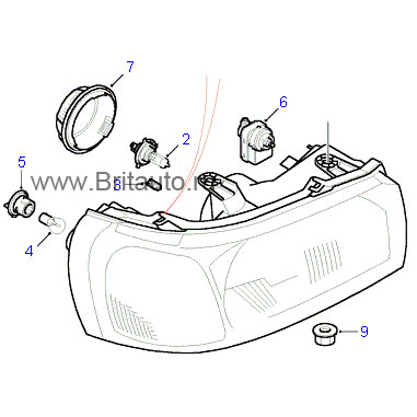 Фара правая в сборе land rover freelander
