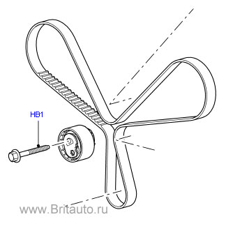 Комплект ремня ГРМ 2,7 и 3.0Л Дизель Land Rover Discovery 3 - 4, Range Rover Sport 2005 - 2021 и Range Rover 2013 - 2021. Оригинал Land Rover. 
