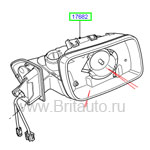 Копус зеркала заднего вида правого на discovery и rrs с электроприводом и функцией запоминания положения