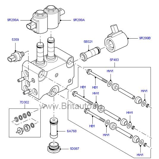 Блок клапанов подвески range rover sport 2005 - 2013