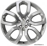 Колесный диск R20 Range Rover Velar, Range Rover Evoque 2012 - 2023, Land Rover Discovery Sport, Jaguar F-Pace, Jaguar E-Pace, Jaguar I-Pace, с 5 сдвоенными спицами, цвет: Sparkle Silver,