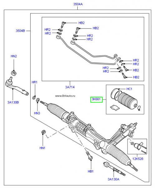 Манжета поперечной тяги лев/прав.range rover 2002 - 2012