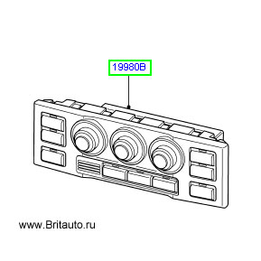Блок управления отопителем - кондиционером, температура в градусах цельсия, с обогревом - охлаждением передних сидений - охлаждение задних, на range rover 2002 - 2009. + россия