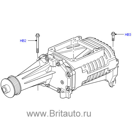 Компрессор механический (компрессор супернаддува) range rover 2002 – 2012, range rover sport 2005 - 2012, бензин 4,2л