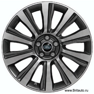 Колесный диск Range Rover Evoque R19, 10 спиц, Style 103, цвет: DIAMOND TURNED (темный с полированными шлицами)