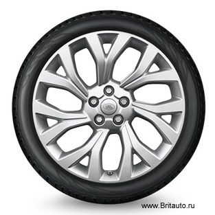 Колесо R21 Range Rover Sport 2014 - 2020 и Range Rover 2013 - 2020 в сборе: диск LR098797 + шина шипы Michelin X-Ice North 4 SUV R21 275/45 110T + датчик LR070840 + центральный колпачок. Левая сборка.