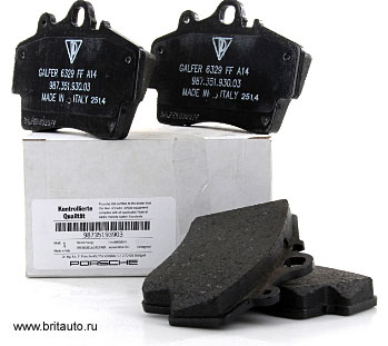 Тормозные колодки передние Porsche Cayman, 2005 - 2013. 