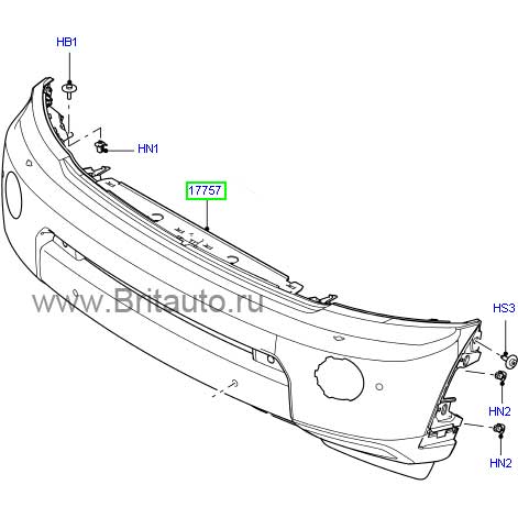 Бампер передний  land rover discovery 4 до 2014м.г., с парктрониками, без камеры, с противотуманными фарами, с омывателями фар.