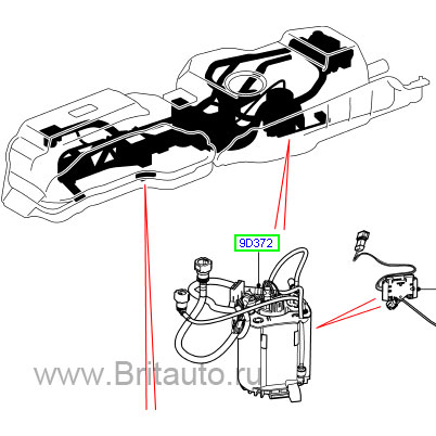 Топливный насос (модуль управления топливом двигателя) на discovery 3, 4 и range rover sport 2005 - 2012 на 3,0Л Дизель