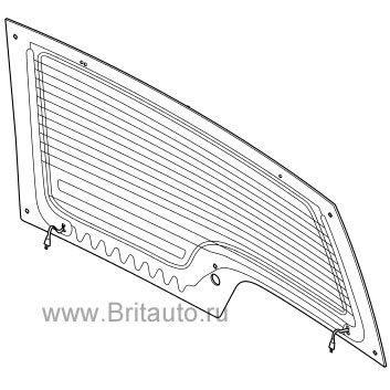 Стекло задней (багажной) двери непрозрачное, без антены, на land rover discovery 4