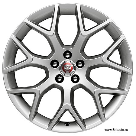 Колесный диск Jaguar F-Type 8,5 x R19, модель: Centrifuge Silver (светлый). Передний.