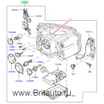 Левая фара в сборе, биксенон, land rover discovery iii