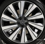 Колесный диск кованый Forged R23 Range Rover Sport 2023 - 2024 и Range Rover 2022 - 2024 SV Autobiogparhy, Style 1077, модель: Oblivion, цвет: Dark Grey Diamond Tuned and Atlas (темно-серый, с полированными шлицами, со вставками Atlas).  На левую сторону.