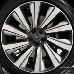 Колесный диск R23 кованый Forged Range Rover Sport 2023 - 2024 и Range Rover 2022 - 2024 SV Autobiogparhy, Style 1077, модель: Oblivion, цвет: Dark Grey Diamond Tuned and Atlas (темно-серый, с полированными шлицами, со вставками Atlas), на левую сторону. 