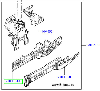 Лонжерон передний правый наружный Range Rover 2013 - 2017 и Range Rover Sport 2014 - 2017