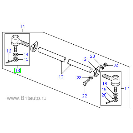 Наконечник рулевой правый lr defender