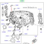 Фара правая галогенная discovery 4, в сборе.