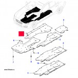 Поддон защита днища, правая сторона, Jaguar XE, Jaguar XF 2016 - 2022