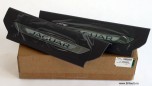 Комплект накладок на пороги Jaguar F-Pace, анодированный алюминий с подсветкой, цвет пластиковой части: Oyster (темно-серый)