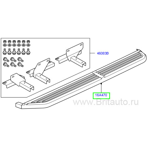 Подножка правая (ступенька) land rover discovery 4