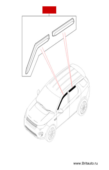 Комплект ветровых дефлекторов Land Rover Discovery Sport